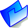 Open Blue Folder Clip Art